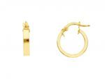 Golden hoop earrings 14k  Ø 10mm  (code S252267)